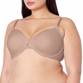 Warner's Women's No Side Effects Underarm-Smoothing Comfort Underwire Lightly Lined T-Shirt Bra 1356, Toasted Almond, 34C