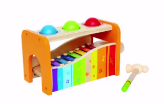 Hape Pound & Tap Bench with Slide Out Xylophone