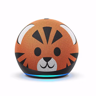Echo Dot (4th Gen) Kids | Designed for kids, with parental controls | Tiger