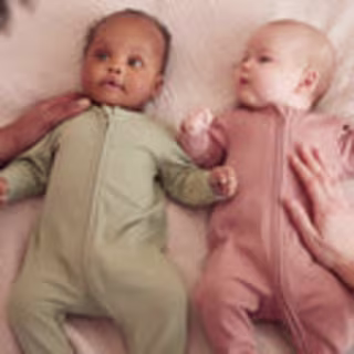 Ribbed Zip Baby Pajamas