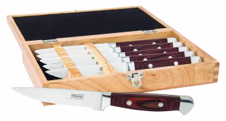 Viking Steakhouse Pakka 6-Piece Wood Steak Knife Set in Red at Nordstrom