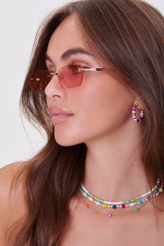 Rimless Rectangle Sunglasses