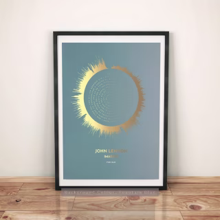 VelvetPrint Custom Soundwave & Lyrics Song Art