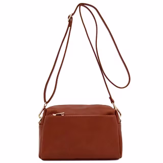 Small Triple-Zip Crossbody Bag