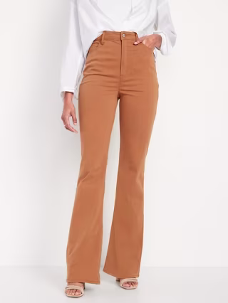 Higher High-Waisted Pop-Color Flare Jeans
