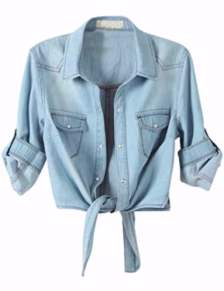 Omoone Cropped Denim Top