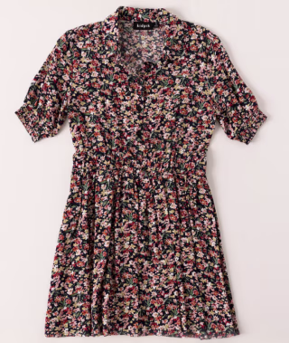 Wild Floral Shirt Dress