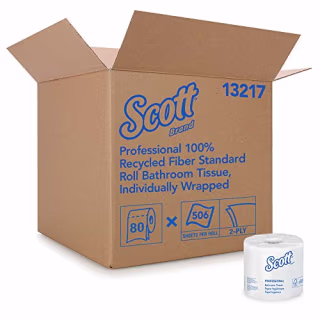 Scott Bulk Toilet Paper, 2-Ply, 80 Standard Rolls