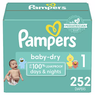 Diapers Newborn/Size 1 (8-14 lb), 252 Count