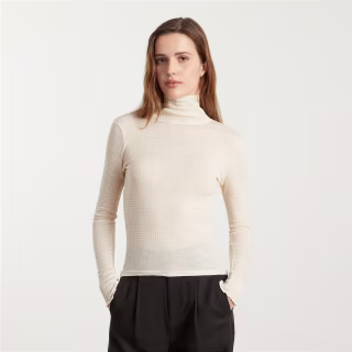 Organic Cotton Tissue Turtleneck Sweater