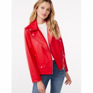 Scoop Faux Leather Moto Jacket