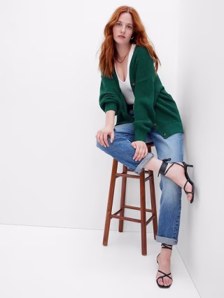 Gap Shaker-Stitch Boyfriend Cardigan