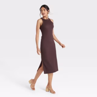 A New Day Women's Sleeveless Rib Knit Dress