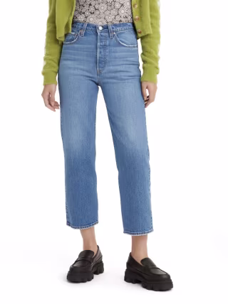 Ribcage High Waist Ankle Straight Leg Jeans