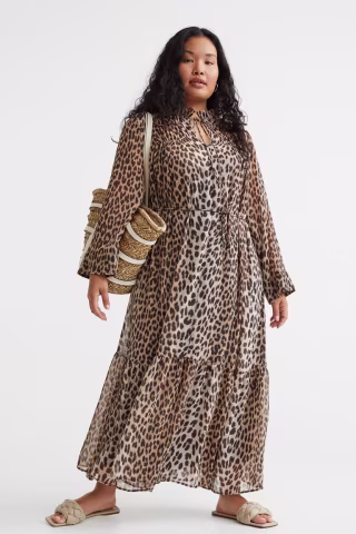 H&M+ Long Chiffon Dress