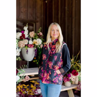 The Pioneer Woman Reversible Faux Sherpa Puffer Vest
