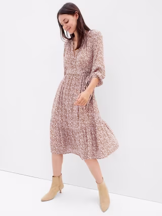 GAP Splitneck Midi Dress