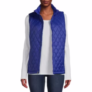 Time and Tru Women's and Plus Diamond Quilt Vest