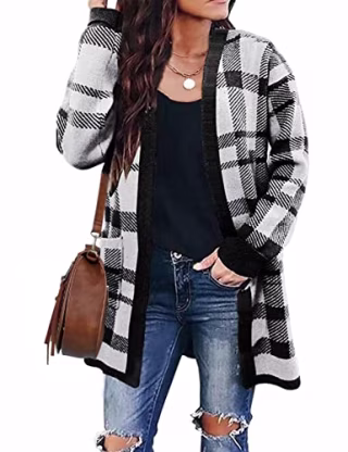 Women's Open-Front Knitted Cardigan