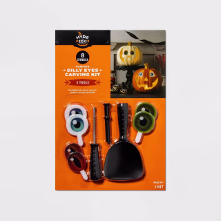 Hyde & EEK! Boutique Silly Eyes Halloween Pumpkin Carving Kit