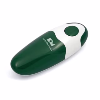 Kitchen Mama Electric Can Opener: Open Your Cans with A Simple Push of Button - No Sharp Edge, Food-Safe and Battery Operated Handheld Can Opener