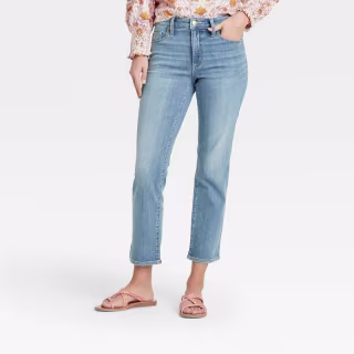 High-Rise Slim Straight Fit Jeans