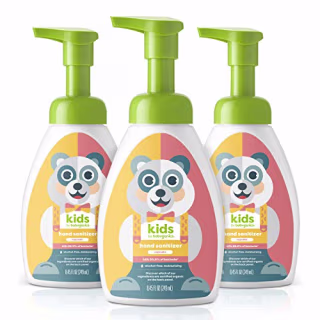 Kids Foaming Pump Hand Sanitizer, Alcohol Free, Cupcake, Kills 99.9% of Bacteria, 8.45oz- Babyganics Pack of 3