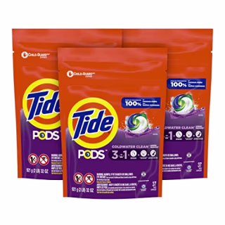 Tide PODS Laundry Detergent Soap Pods, Spring Meadow, 3 Bag Value Pack, 111 Count, HE Compatible