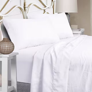Mejoroom Full Size Sheet Sets - Hotel Luxury 1800 White Sheet - 15" Deep Pocket Bed Sheets, Extra Soft Breathable Wrinkle Fade Stain Resistant Hypoallergenic - 4 Piece (Full, White)