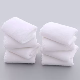 8 Pack Large Burp Cloths for Baby - 20" by 10" Ultra Absorbent Burping Cloth, Baby Washcloths, Newborn Towel - Milk Spit Up Rags - Burpy Cloths for Unisex, Boy, Girl - Burp Cloths Set(White)