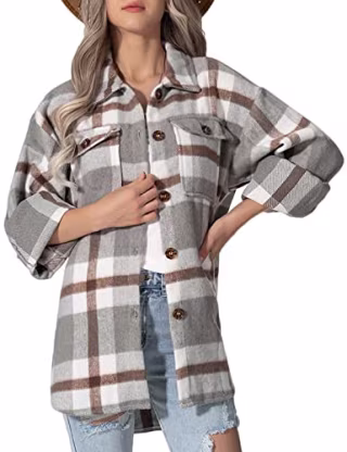 Lviefent Plaid Shacket