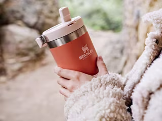 Stanley IceFlow Stainless Steel Tumbler with Straw, Vacuum Insulated Water Bottle for Home, Office or Car, Reusable Cup with Straw Leakproof Flip (Grapefruit)