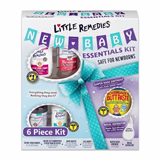 Little Remedies New Baby Essentials Kit, 6 Piece Kit for Baby's Nose and Tummy