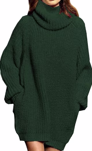 Pink Queen Turtleneck Sweater Dress