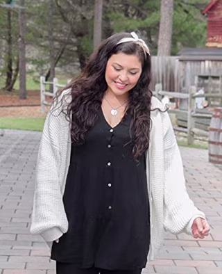 QUALFORT Women's Cardigan Sweater 100% Cotton Button-Down Long Sleeve Oversized Knit Cardigans Off White Small