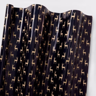 100 sq ft Deer Gift Wrap Black - Wondershop