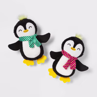 Penguin Plush Dog Toy Set - 2pk - Wondershop