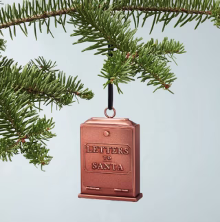 Mini Letters To Santa Vintage Mailbox Christmas Tree Ornament
