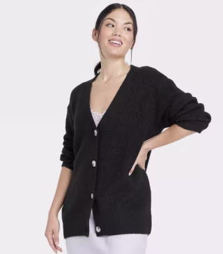 Button-Front Cardigan