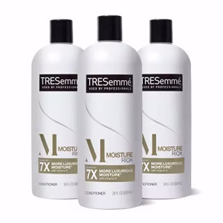 TRESemm? Conditioner for Dry Hair Moisture Rich Professional Quality Salon-Healthy Look and Shine Formulated with Vitamin E and Biotin, 28 Oz, 3 Count