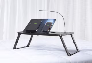 Laptop and Tablet Tray with Built-In Charger