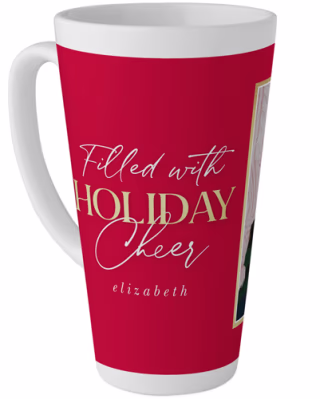 Shutterfly Holiday Cheer Tall Latte Mug