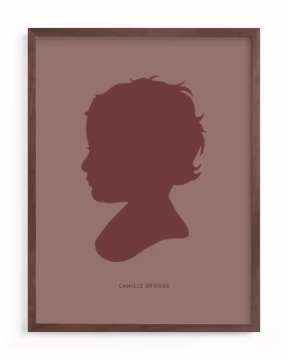 Minted Tone on Tone Silhouette Art