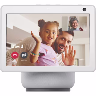 Echo Show 10 (3rd Gen) | HD smart display with motion and Alexa | Glacier White