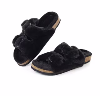 Fitory Faux Fur Slide