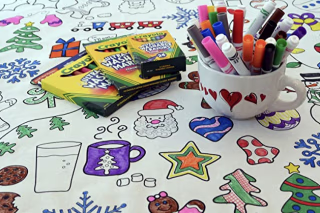 The Coloring Table Holiday Design Rectangle Tablecloth