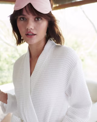 Quince Waffle Knit Robe