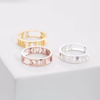Roman Numeral Date Ring