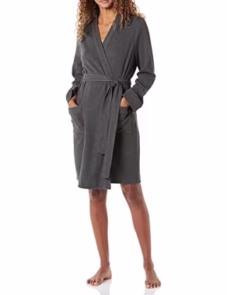 Amazon Essentials Women's Lightweight Waffle Mid-Length Robe