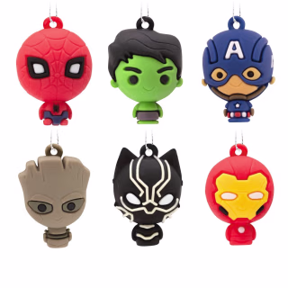 Hallmark Marvel 6pc Mini Christmas Tree Ornament Set